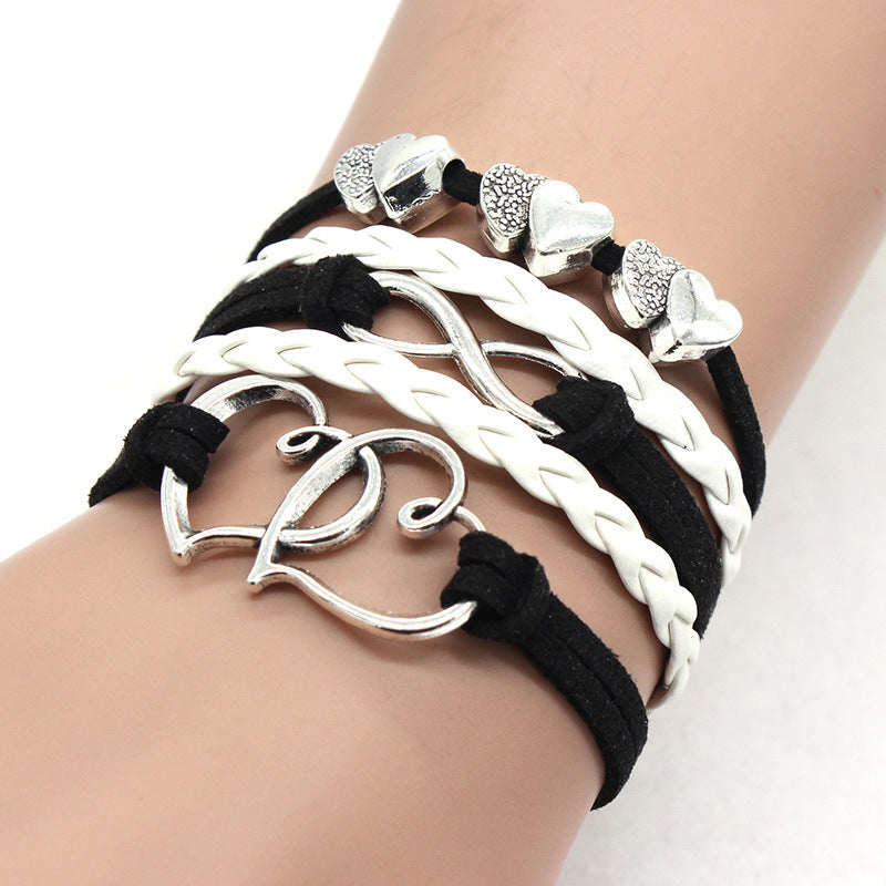 [Hot Selling] DIY Rope Bracelet | Double Heart Infinity | 8 Fashion Accessories | Multiple Colors