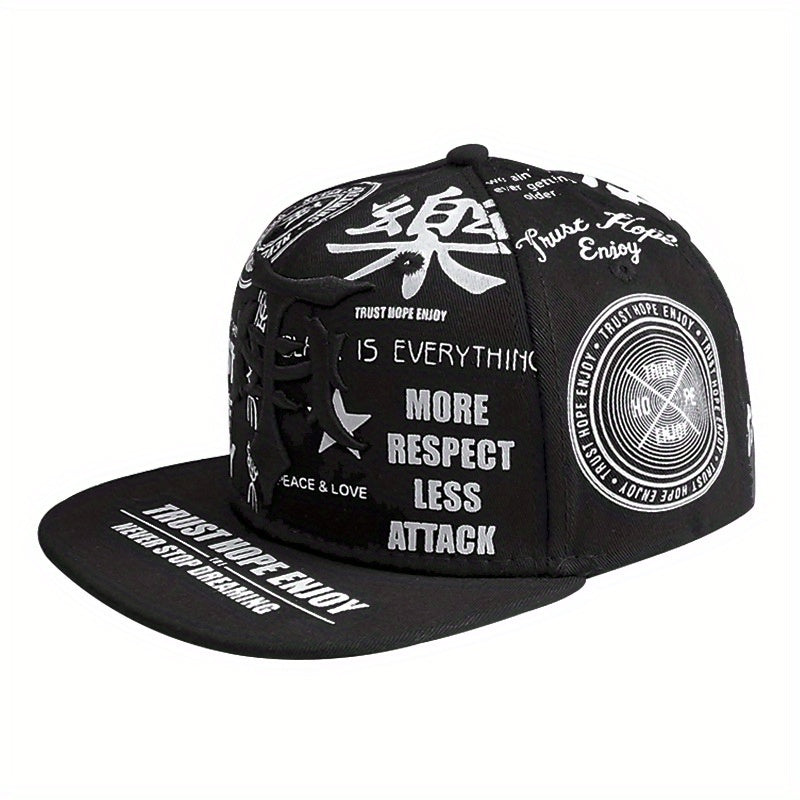 2PCS Embroidered Polyester Snapback Baseball Caps with Flags Theme, Adjustable Breathable Hip Hop Hats for Outdoor Fashion Trends