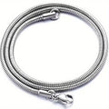 1pc Titanium Steel Round Snake Bone Necklace Fashion Accessories For Men And Women