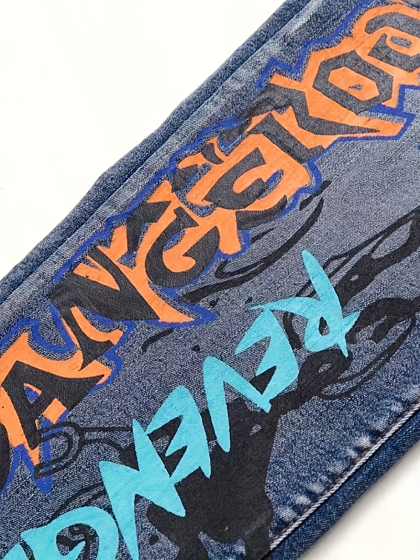 Graffiti Distressed Washed And Distressed Jeans Men Jeans Para Hombre, Designer Jeans for Men, Straight-Leg Wide-Leg Stretch All-Season Streetwear Y2K Vintage Wash Fashion Mens Clothing, Graphic Jeans, Jeans Special for Men,