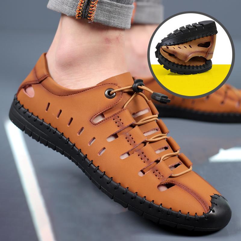 Mens Leather Shoes -  Brown