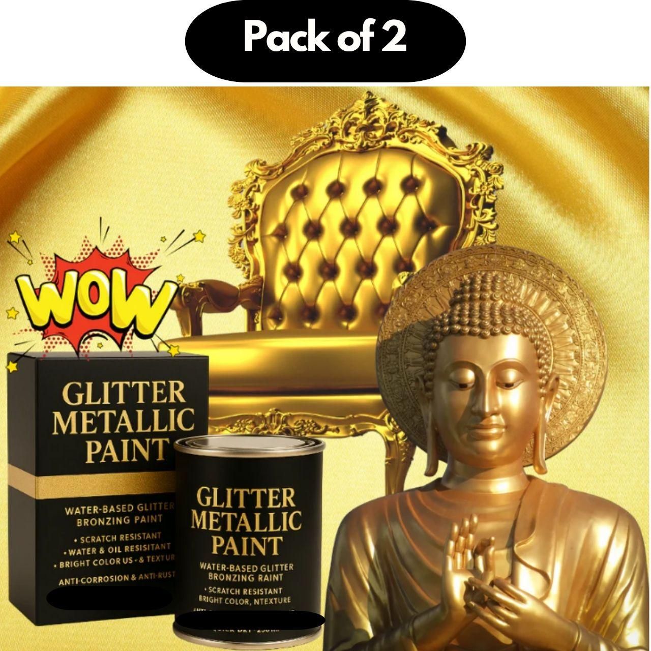 Glitter Metallic Paint - Pack Of 2