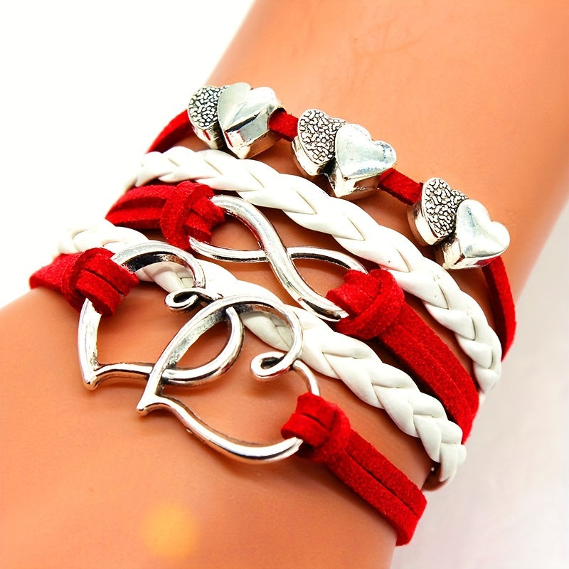 [Hot Selling] DIY Rope Bracelet | Double Heart Infinity | 8 Fashion Accessories | Multiple Colors