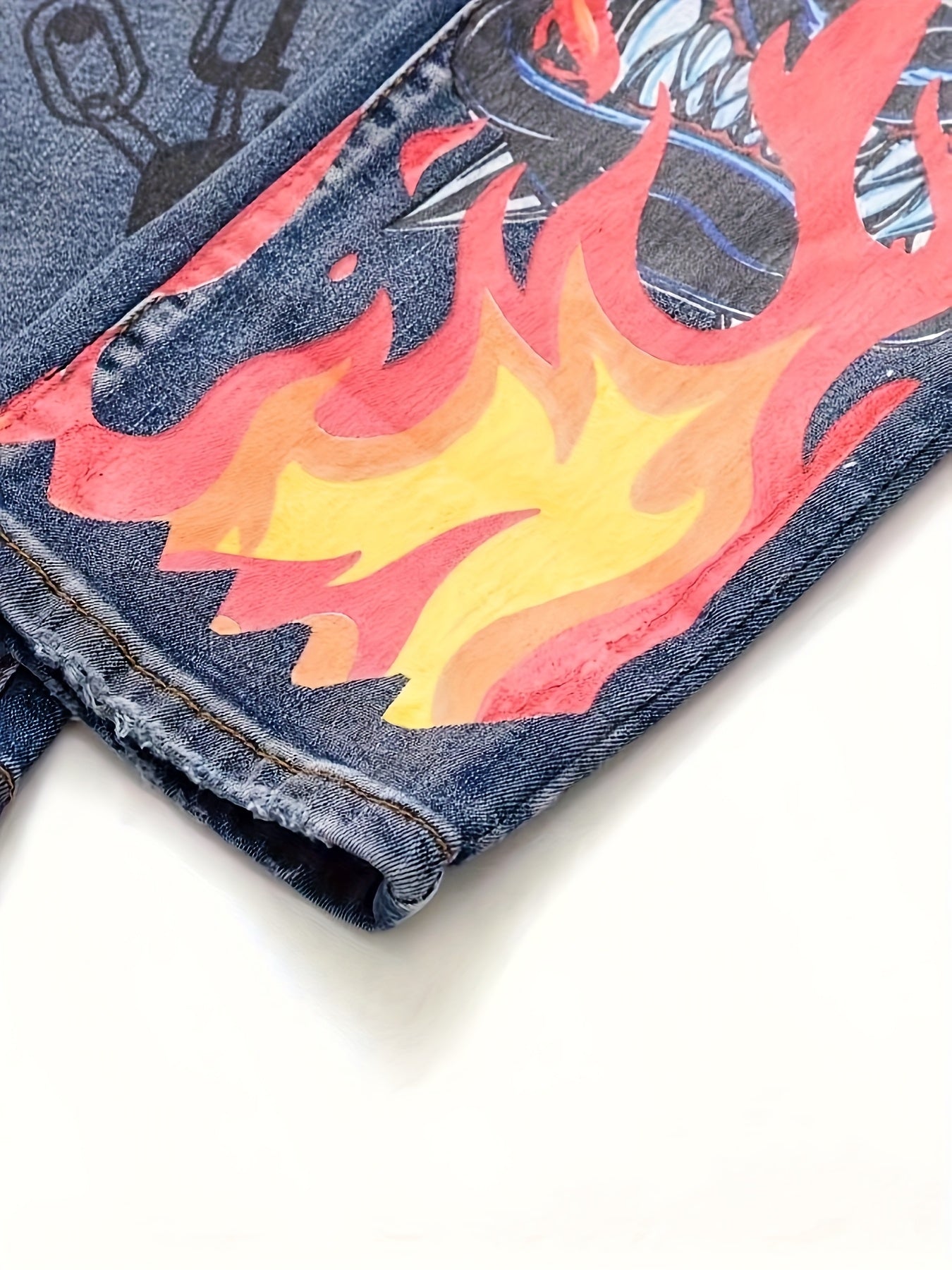 Graffiti Distressed Washed And Distressed Jeans Men Jeans Para Hombre, Designer Jeans for Men, Straight-Leg Wide-Leg Stretch All-Season Streetwear Y2K Vintage Wash Fashion Mens Clothing, Graphic Jeans, Jeans Special for Men,