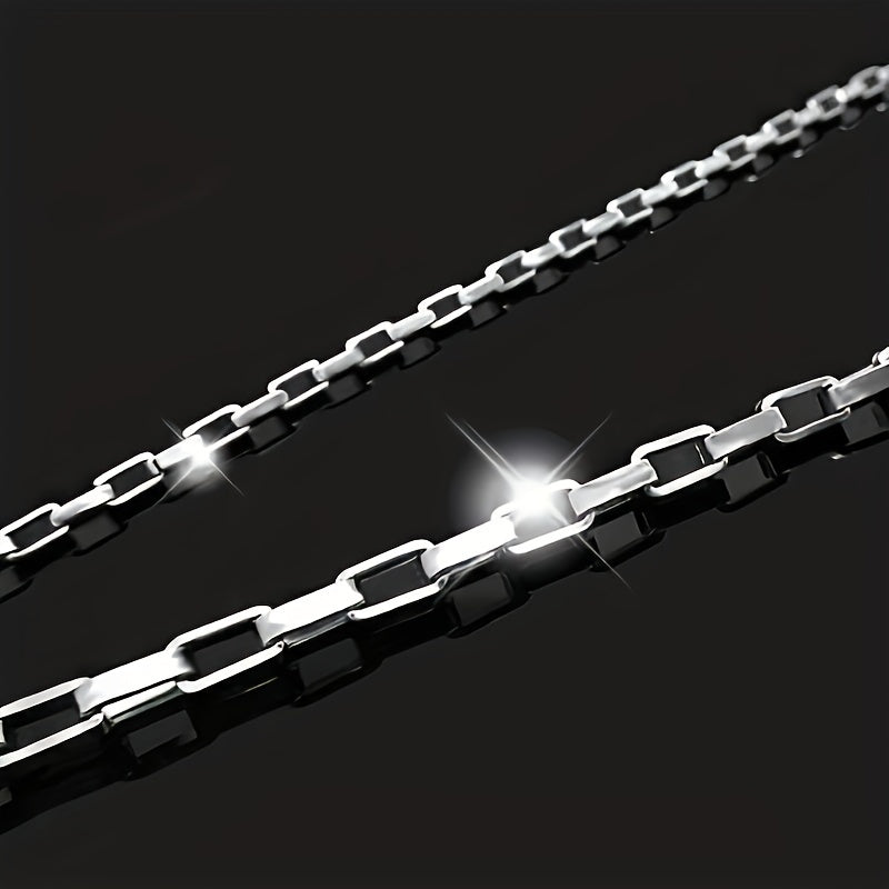 1pc Stainless Steel Y2K Cuban Necklace - Long Chain Necklace - For Men & Women - Fashion Accessories - Perfect Gift for Trendy Individuals