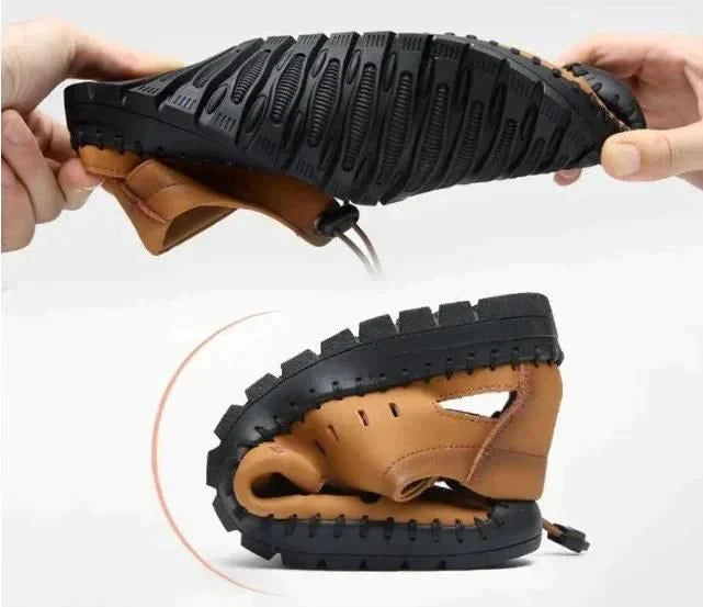 Mens Leather Shoes -  Brown