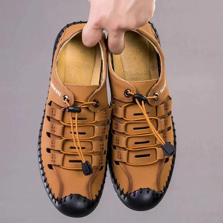 Mens Leather Shoes -  Brown