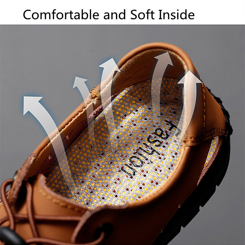 Mens Leather Shoes -  Brown