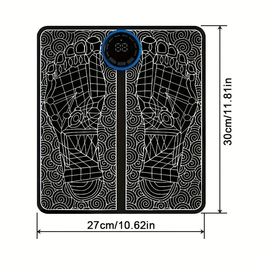 Wireless Electric Foot Massager Mat – Foldable & Portable with 8 Modes