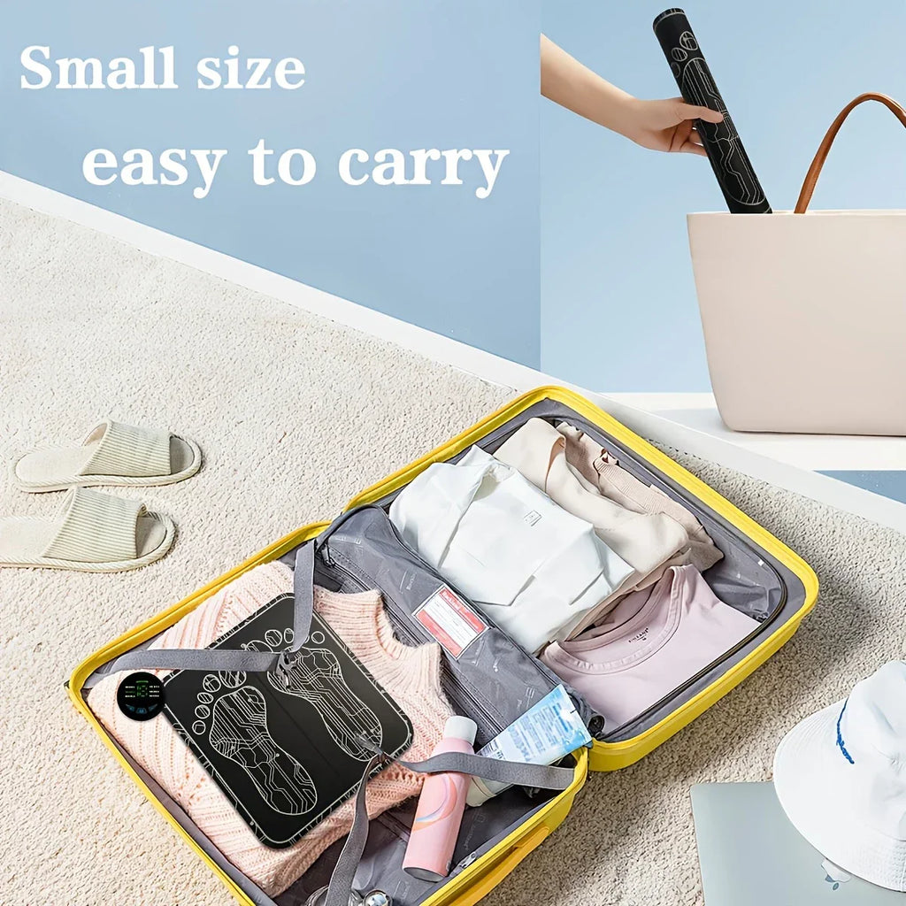 Wireless Electric Foot Massager Mat – Foldable & Portable with 8 Modes