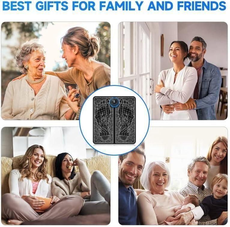 Wireless Electric Foot Massager Mat – Foldable & Portable with 8 Modes