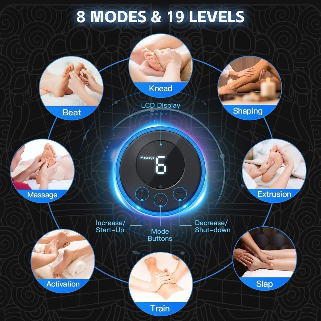 Wireless Electric Foot Massager Mat – Foldable & Portable with 8 Modes